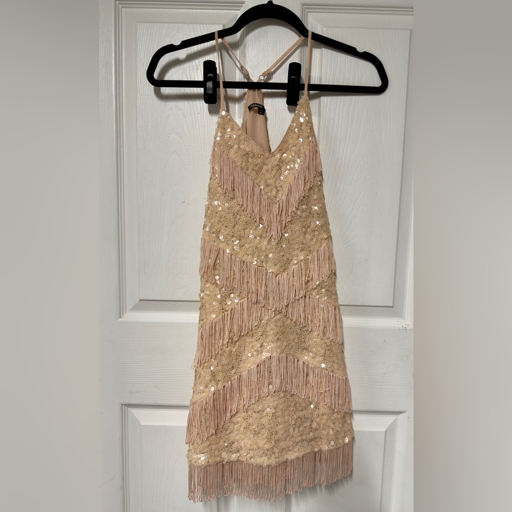 Gianni Bini Beige Sequin Dress
